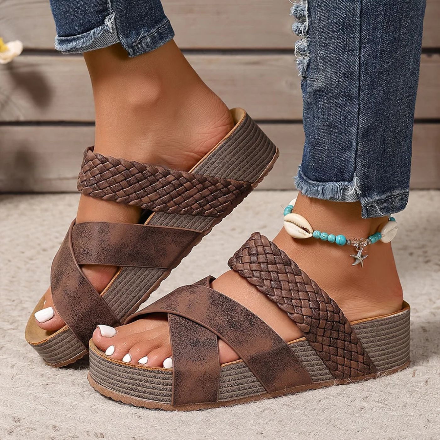 Abigail™ – Orthopedic Leather Strap Summer Sandals