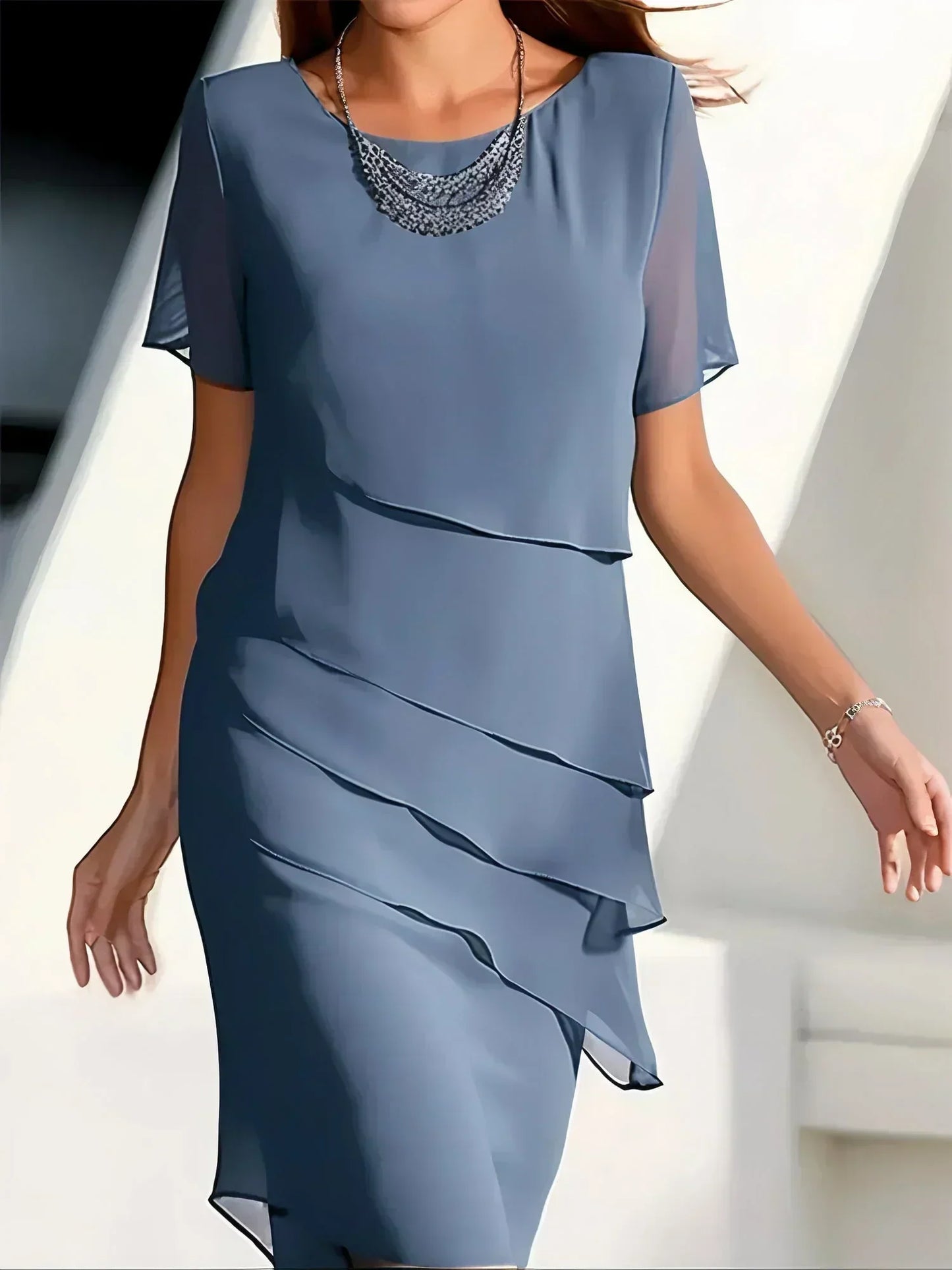 Ursula Chiffon Midi Dress