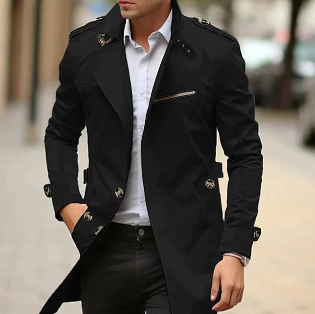 Elegant Spring Trench Coat for Men