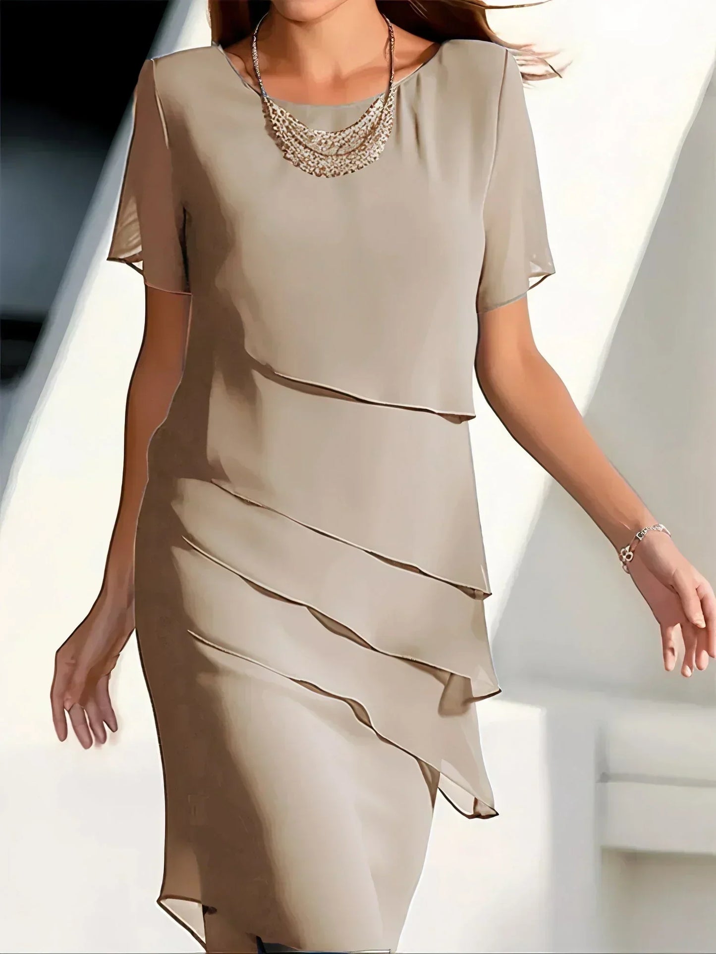 Ursula Chiffon Midi Dress