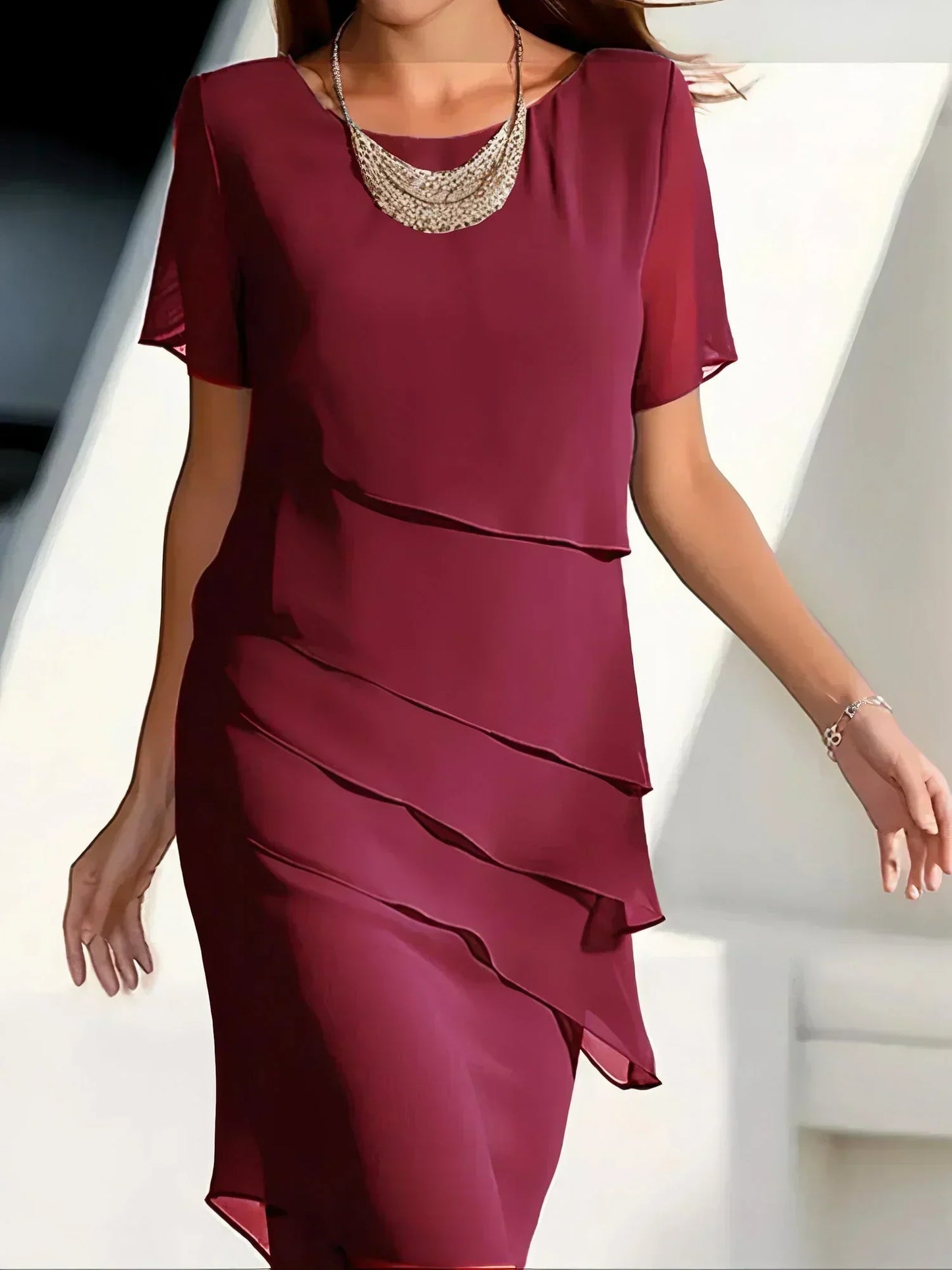 Ursula Chiffon Midi Dress
