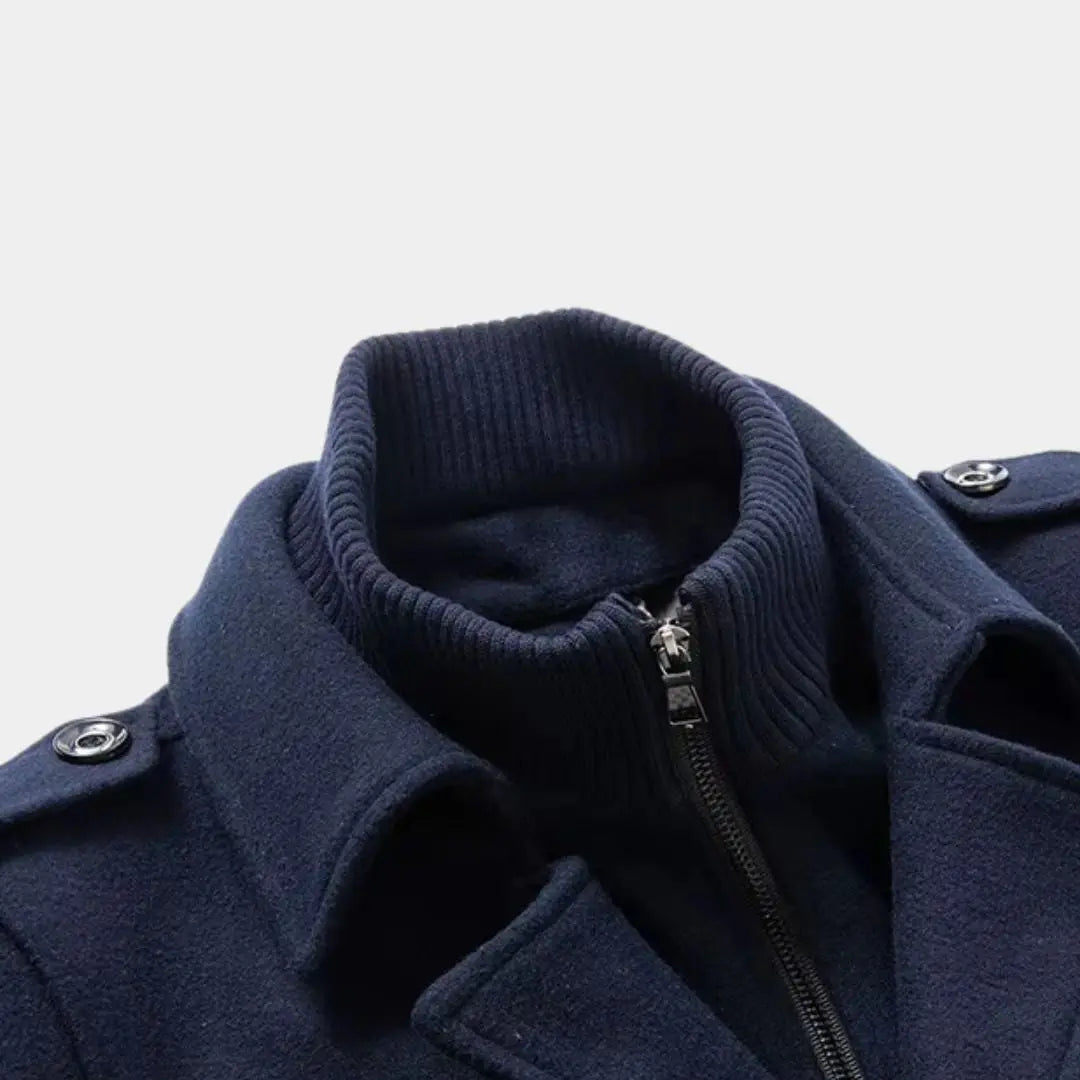 Aristocratic Coat Made of Black Wool