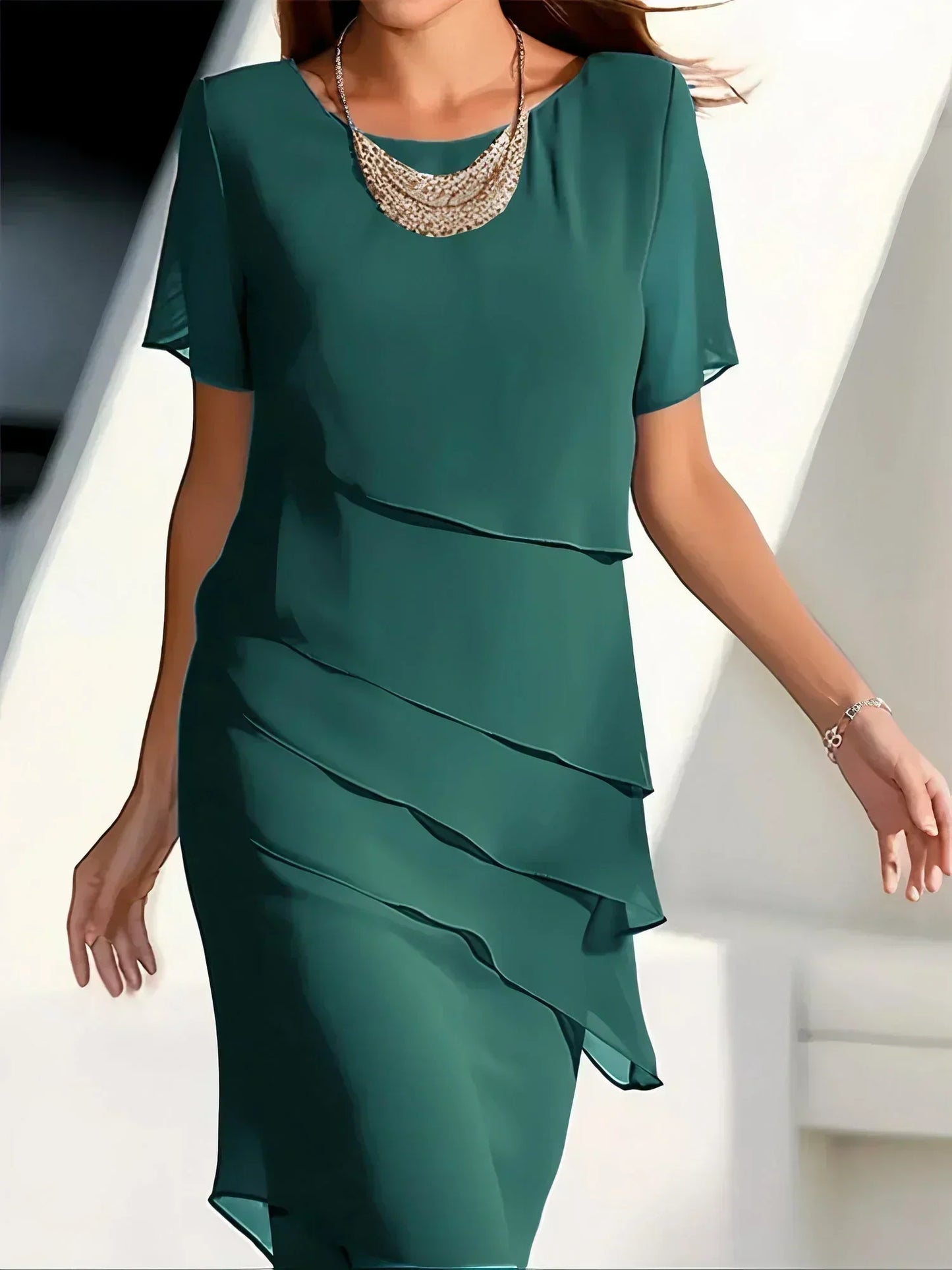 Ursula Chiffon Midi Dress