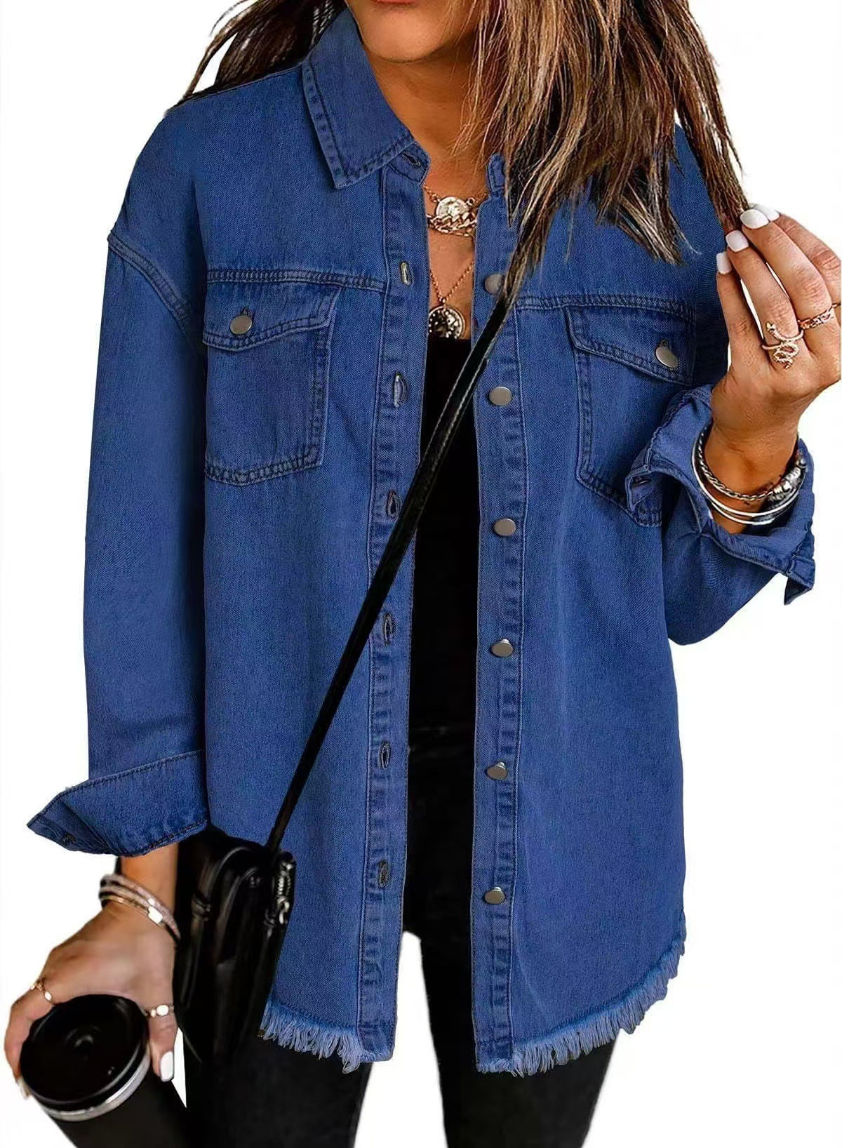 Jolien – Long-Sleeve Denim Jacket with Pockets