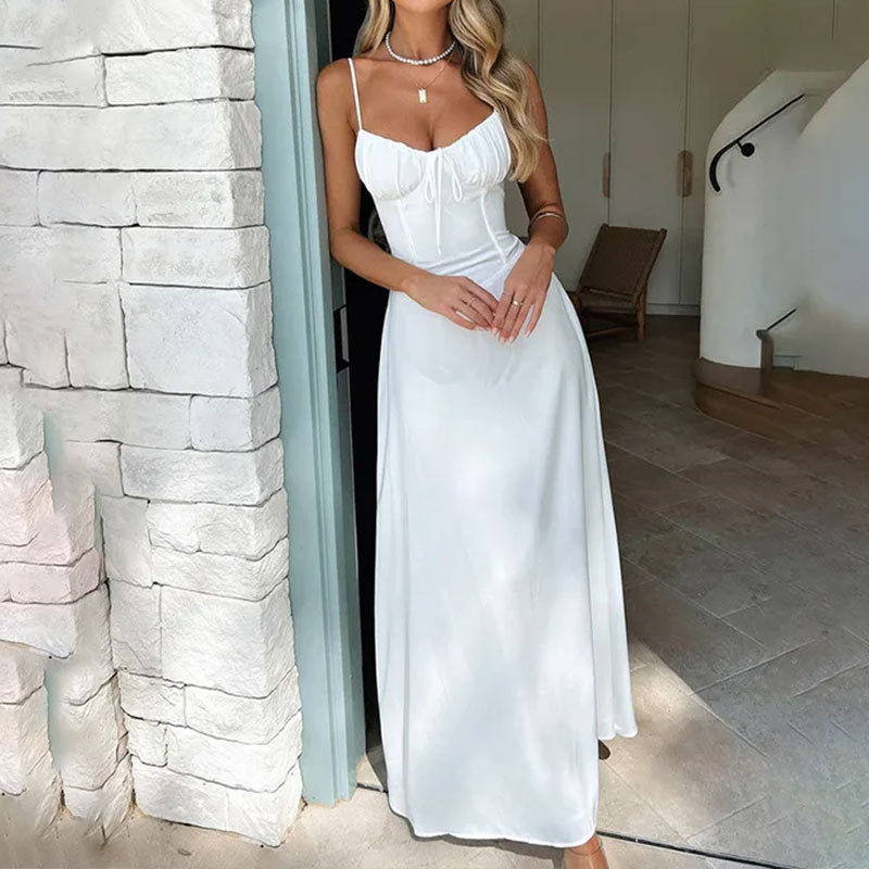 Elegant Lace-Up Dress