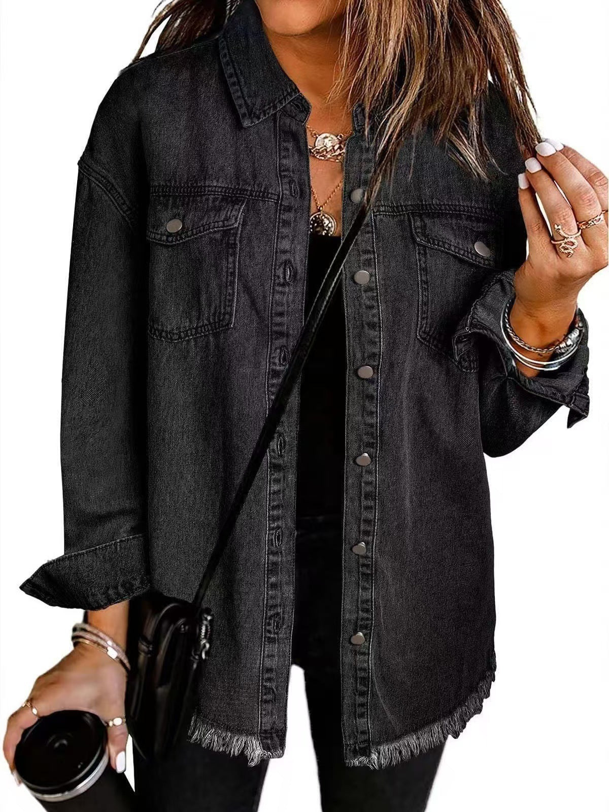 Jolien – Long-Sleeve Denim Jacket with Pockets