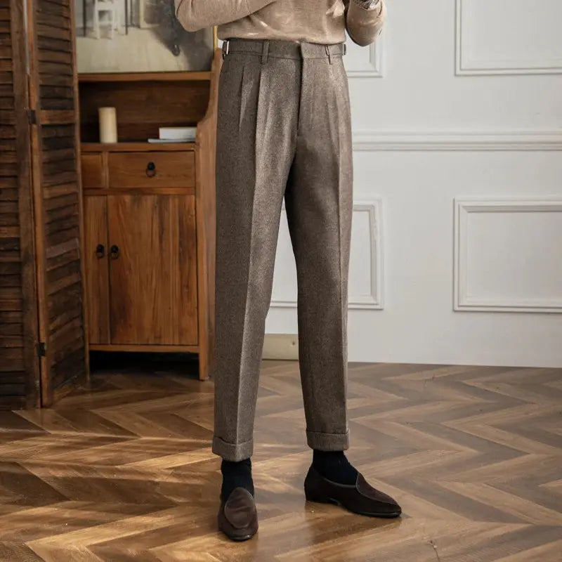 Classic High Waist Pants with British Charm