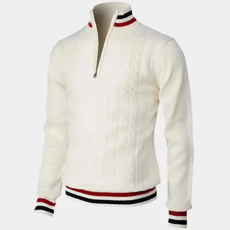 Turtleneck Sweater with Half Zip