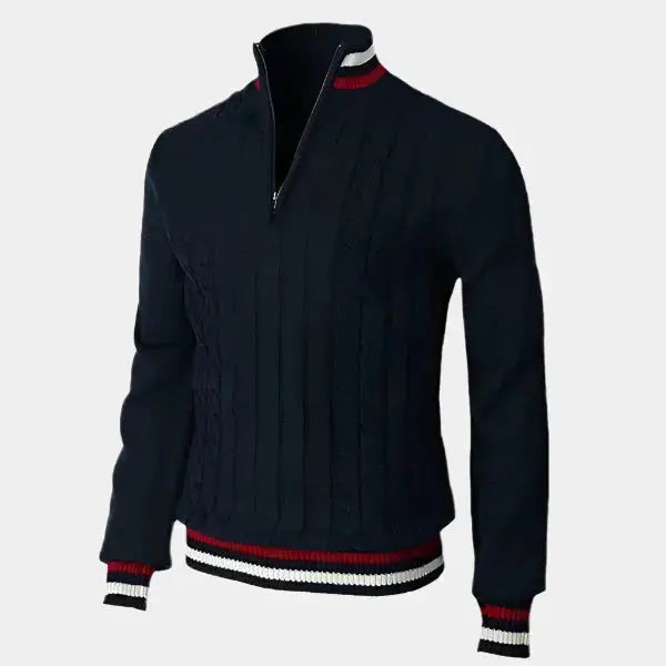Turtleneck Sweater with Half Zip