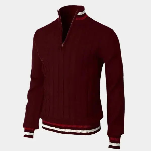 Turtleneck Sweater with Half Zip