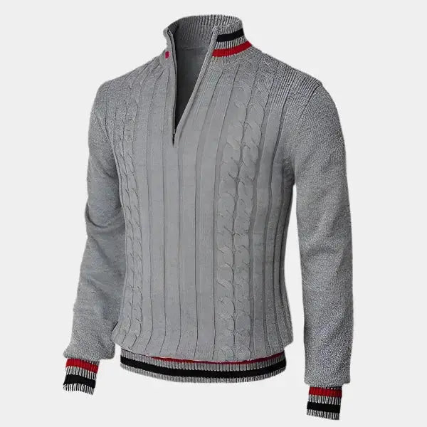 Turtleneck Sweater with Half Zip