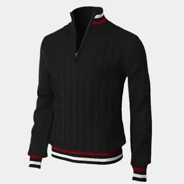 Turtleneck Sweater with Half Zip