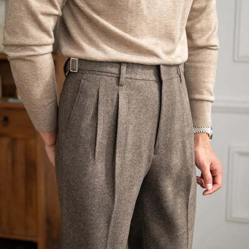 Classic High Waist Pants with British Charm
