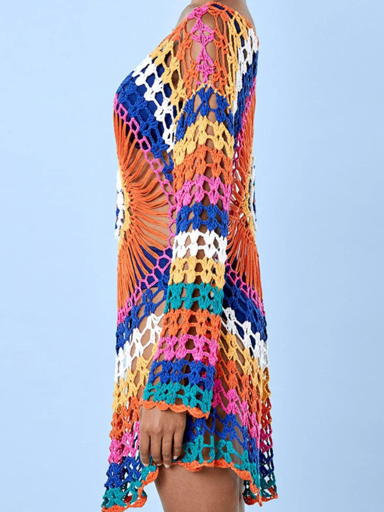 Annabelle | Rainbow Crochet Top
