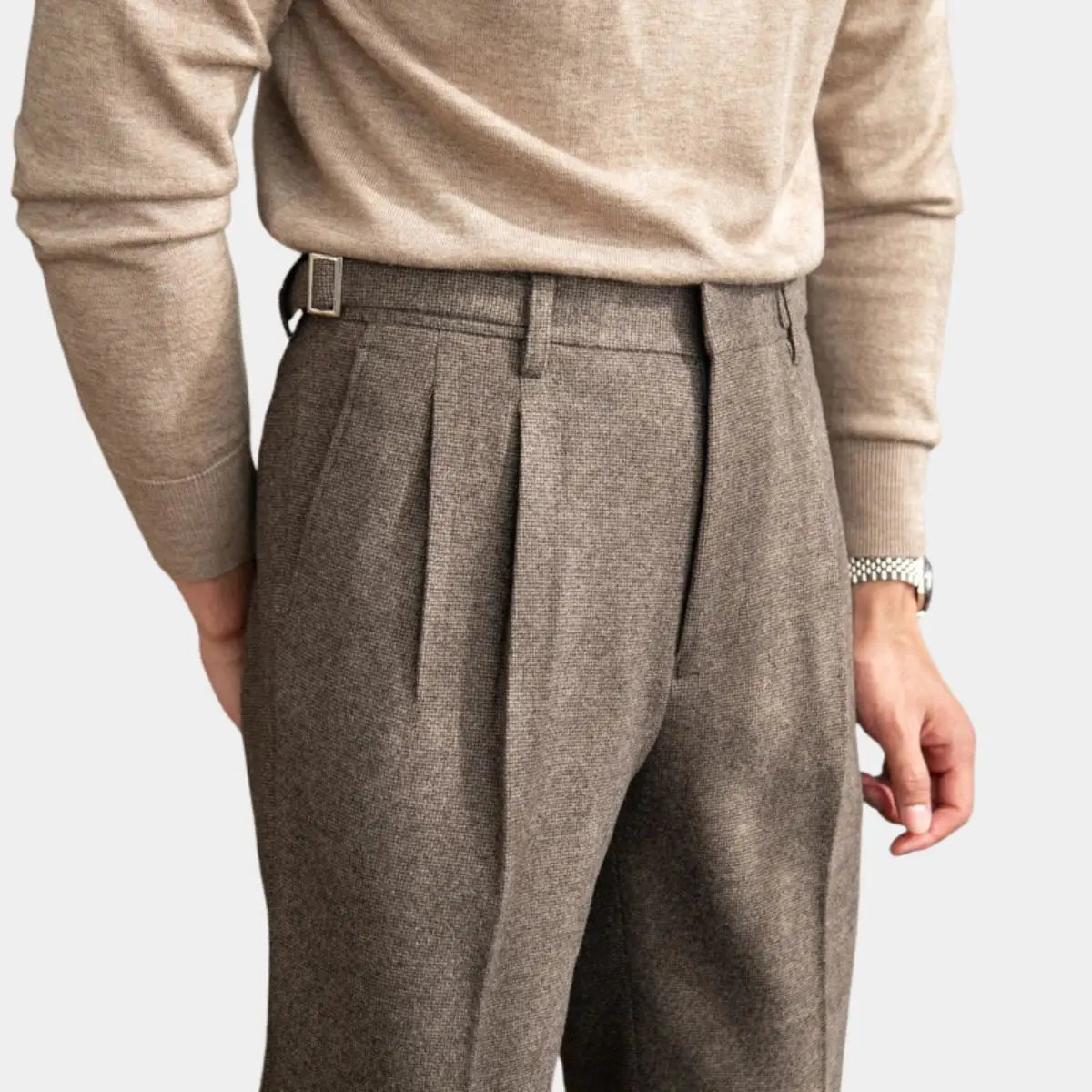 Classic High Waist Pants with British Charm