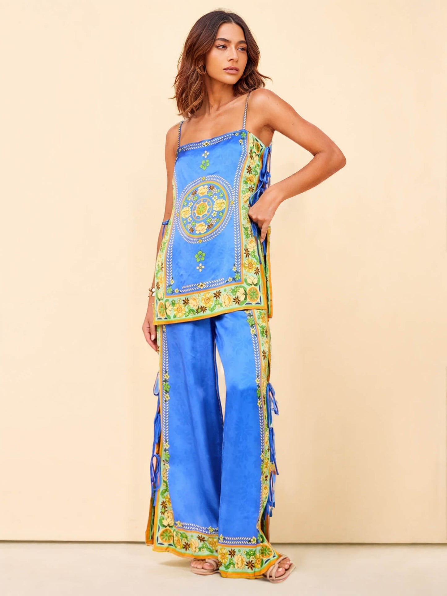 Ornate Mosaic Set™ 2.0 – Printed Tiles Top and Matching Pants