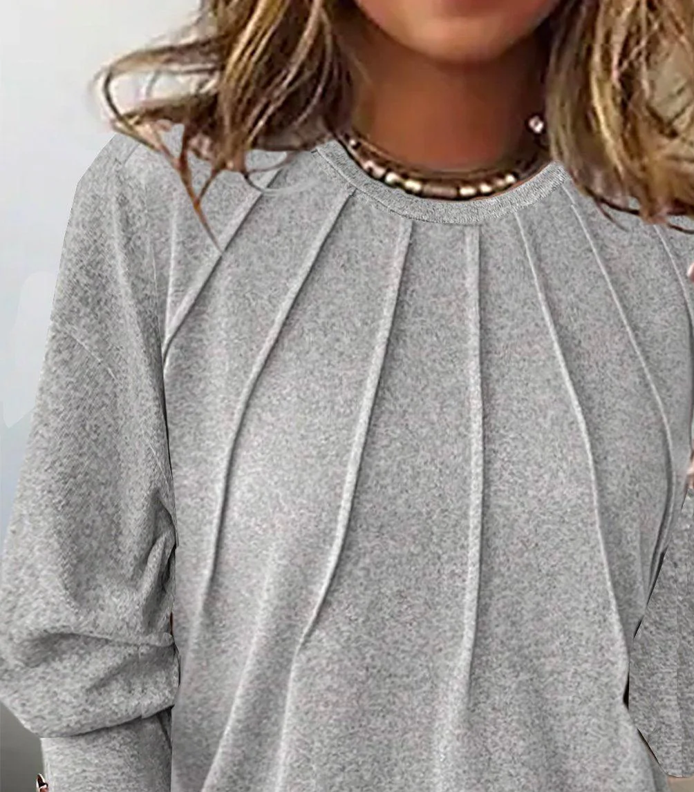 Gray Accent Long Sleeve Shirt