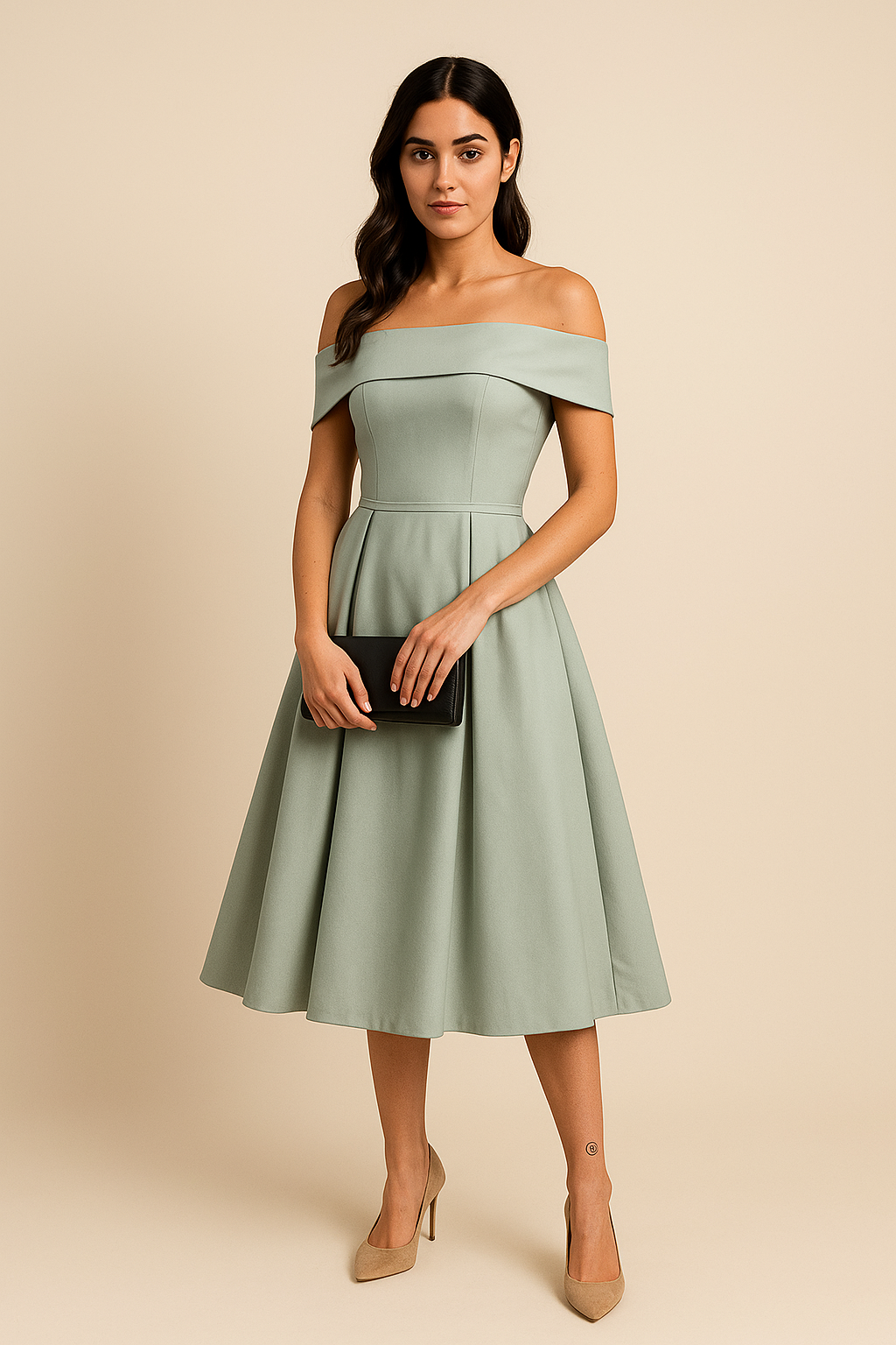 SOHO | Women's Off-Shoulder A-Line Dress, Breathable and Stylish