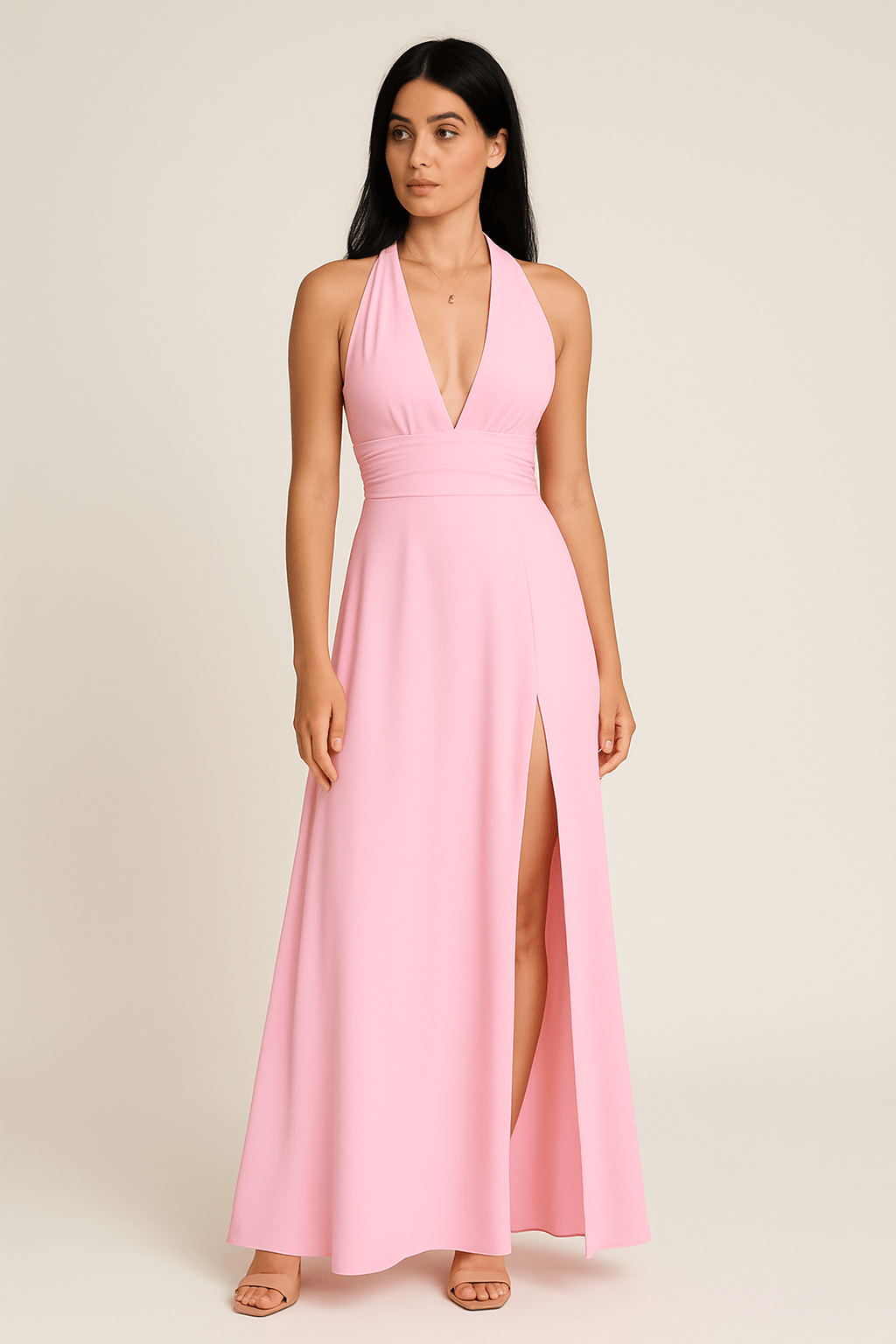 SOHO | Festive Women's Maxi Dress with Halter Neckline, Airy & Light