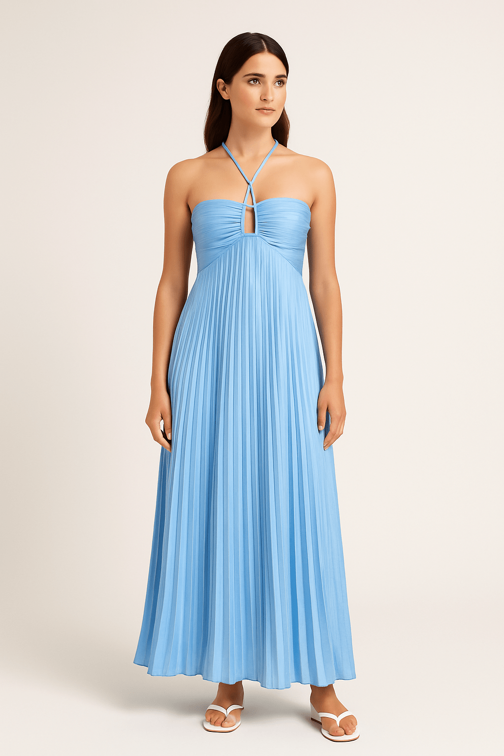 SOHO | Breathable Women's Halter Top with Pleats and Neckline
