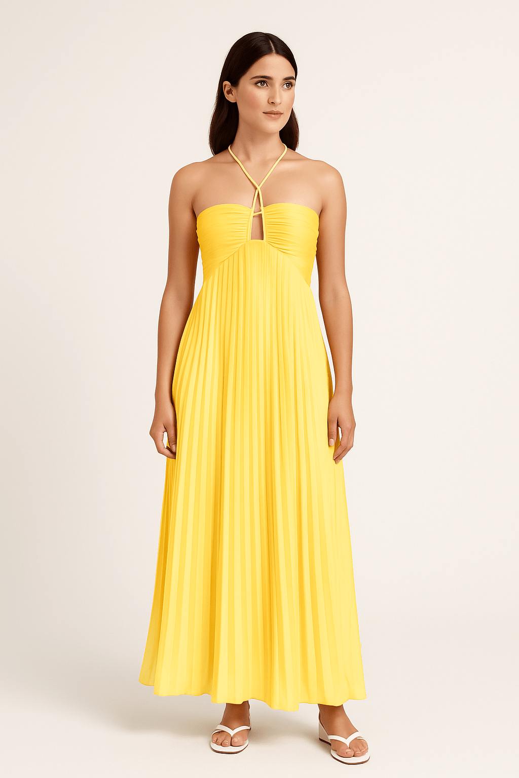 SOHO | Breathable Women's Halter Top with Pleats and Neckline