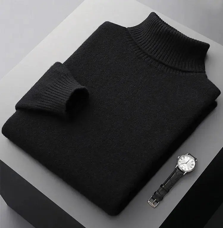 Turtleneck Sweater Made of 100% Merino Wool