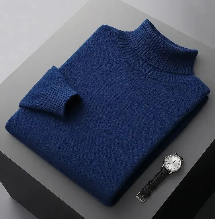 Turtleneck Sweater Made of 100% Merino Wool