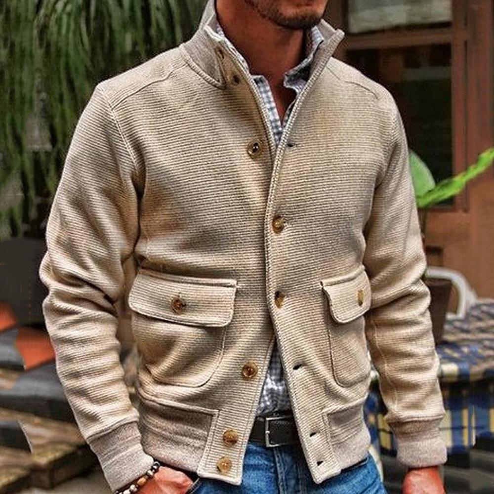 Fashionable Jacket with Stand-Up Collar
