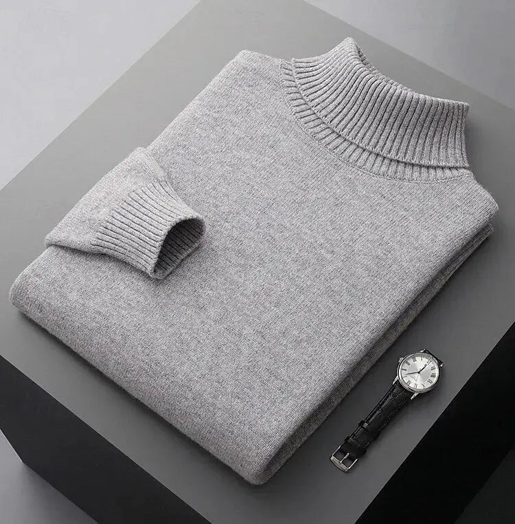 Turtleneck Sweater Made of 100% Merino Wool