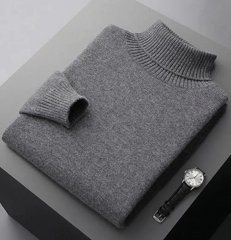 Turtleneck Sweater Made of 100% Merino Wool
