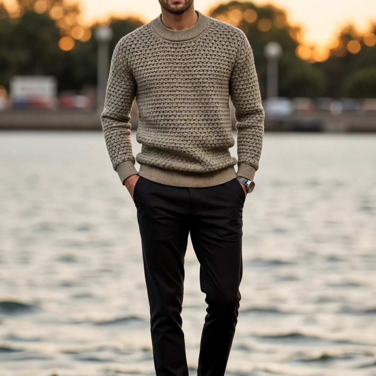 Textured Old Money Pullover