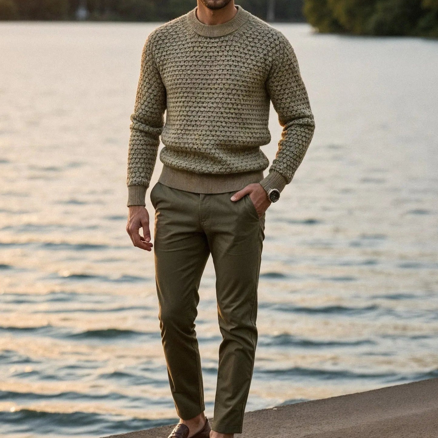 Textured Old Money Pullover