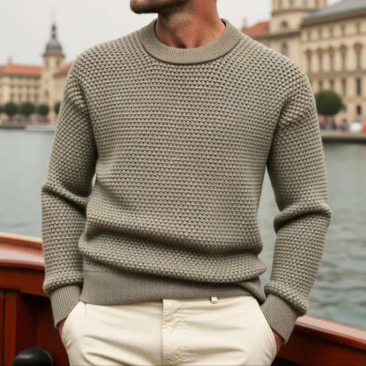 Textured Old Money Pullover