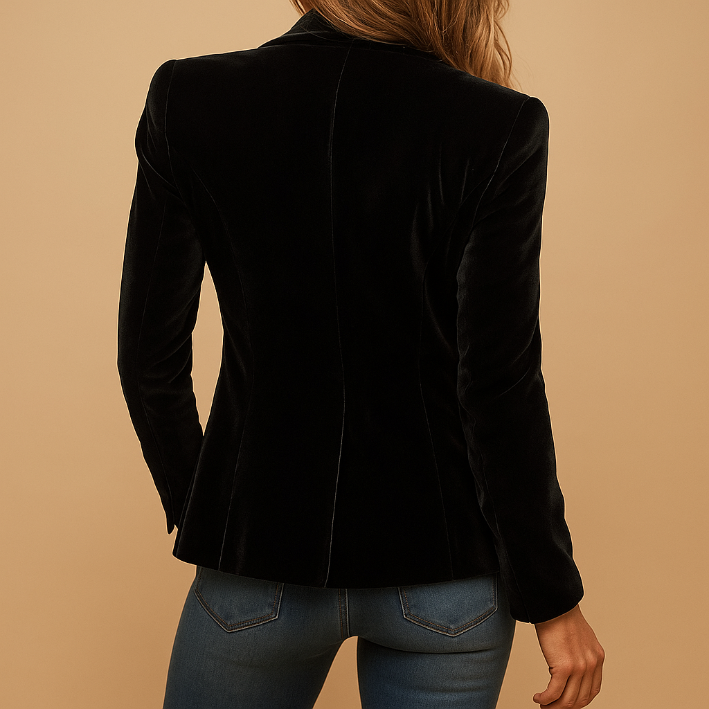 Rive™ | Retro Slim Fit Blazer with Lapels and Pockets for Women