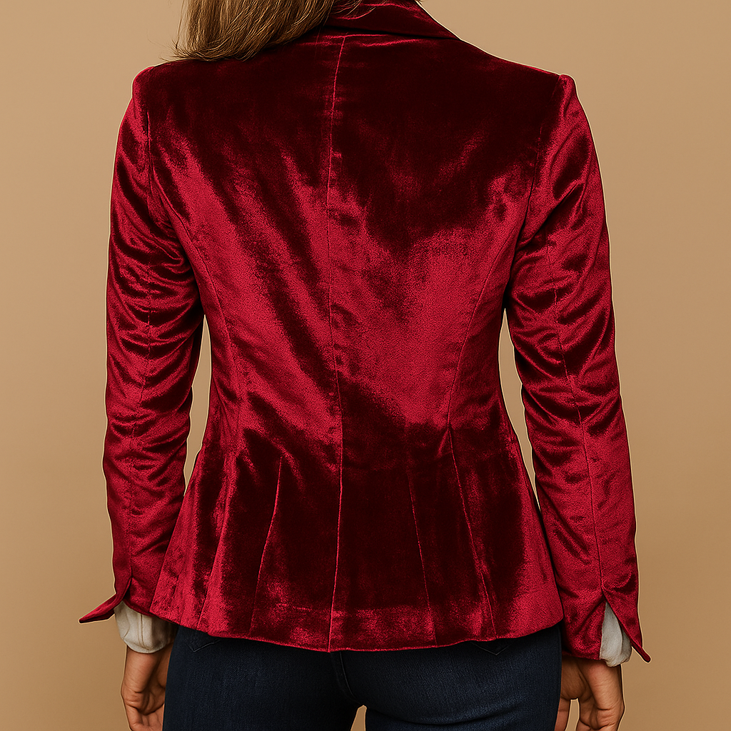 Rive™ | Retro Slim Fit Blazer with Lapels and Pockets for Women