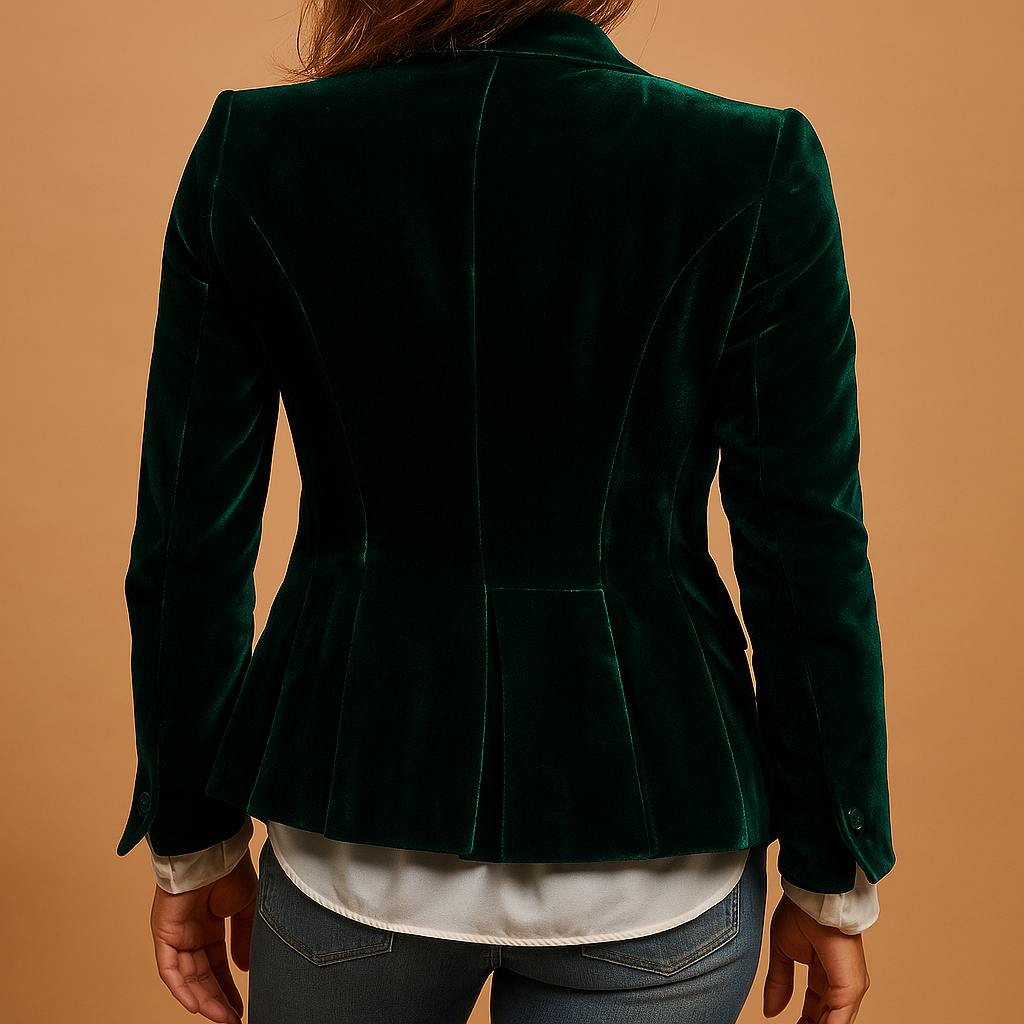 Rive™ | Retro Slim Fit Blazer with Lapels and Pockets for Women