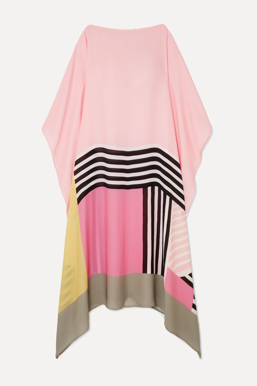 Susan Striped Patchwork Dress with Print