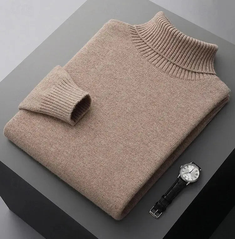 Turtleneck Sweater Made of 100% Merino Wool
