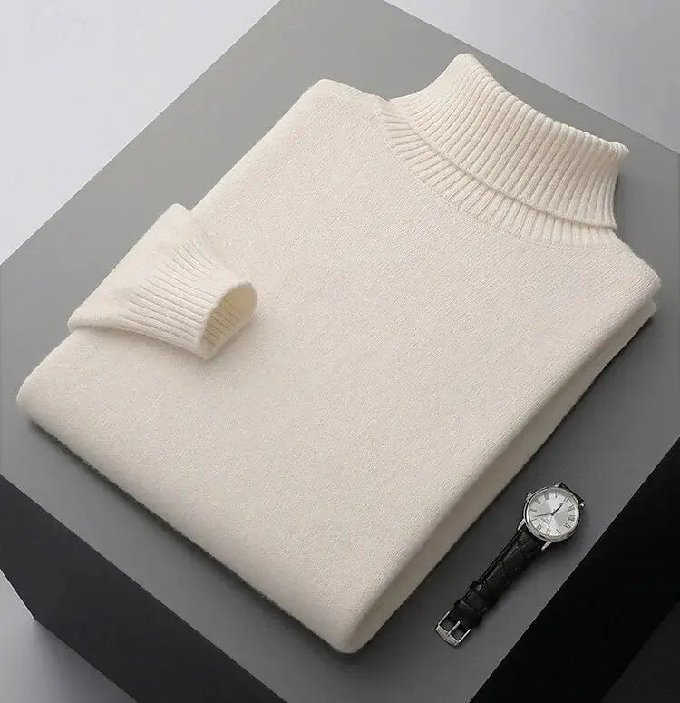 Turtleneck Sweater Made of 100% Merino Wool