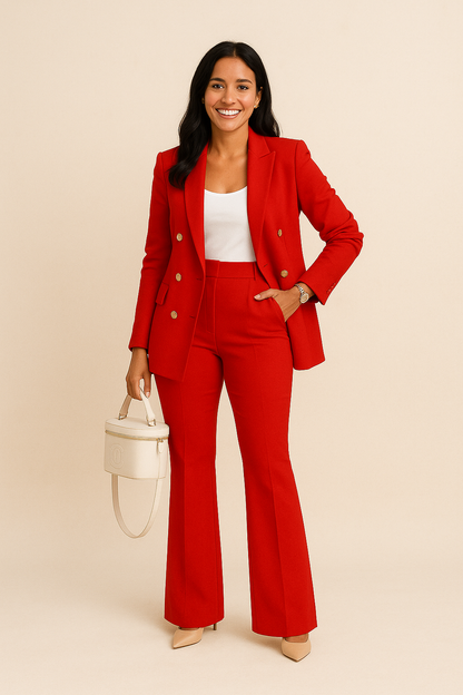 HERBERGER | Women's Blazer Two-Piece Set with Character for Office & Events