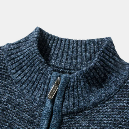 Uffe - Cardigan with Stand-Up Collar