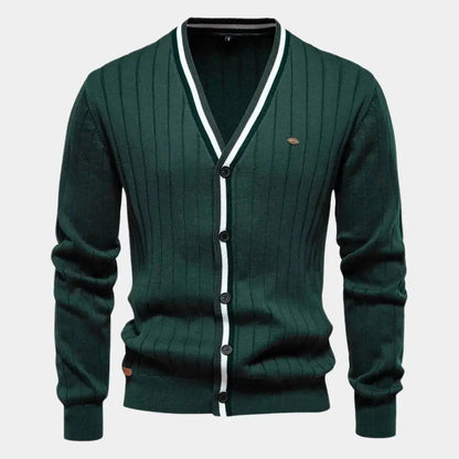 Cotton Button-Up Cardigan Sweater