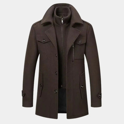 Aristocratic Coat Made of Black Wool