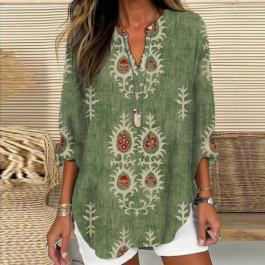 Pattern Green Shirt