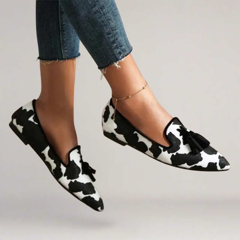 Amalfi | Artisan moccasin in eco-leather with print
