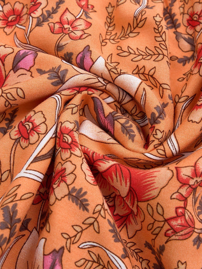 Long-Sleeved Printed Dress