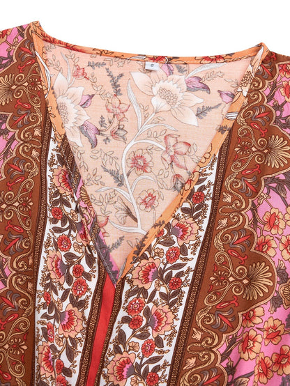 Long-Sleeved Printed Dress