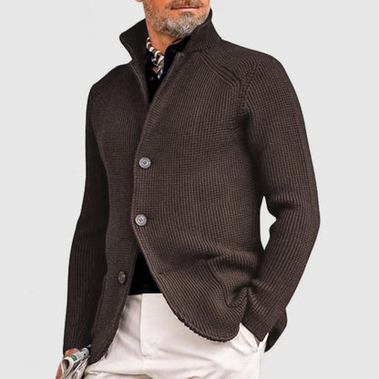 Elegant Cardigan with Lapels for Men