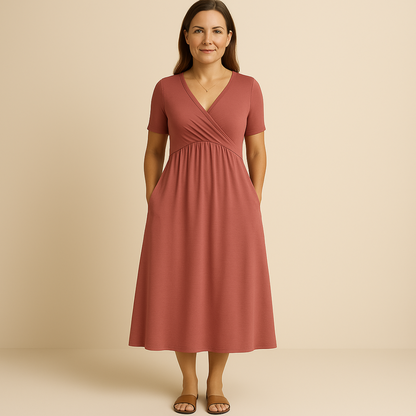 Mira Short-Sleeve Dress