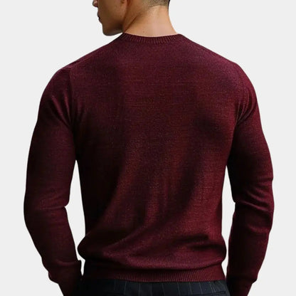 Knitted Sweater with Round Neck